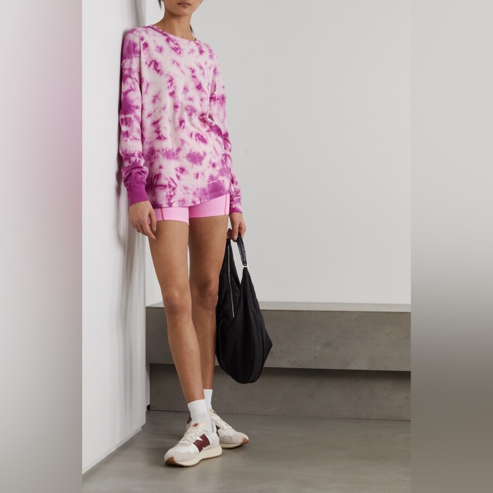 Year of Ours | Boyfriend Long Sleeve Pink Tie Dye Tee Size Small